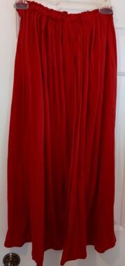 JJ Little Modular Knits Women's Red Long Skirt w/ Elastic Waist Size Medium